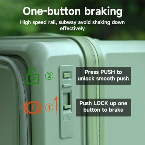 ROAMING 24-Inch Checked Luggage Expandable Hard Shell Top Opening Luggage - color: Jade cyan, size: 24-Inch Checked Luggage