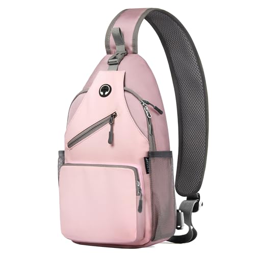 Javolto Crossbody Sling Bag,Small Backpack Men,Hands-Free Shoulder Daypack - color: Pink