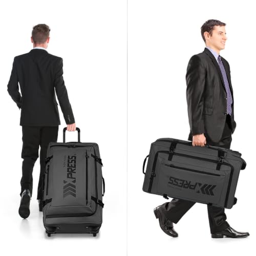 30" Expandable 15% Rolling Duffle Bag w/Wheels and Handle - color: 30''-Black, size: 30in