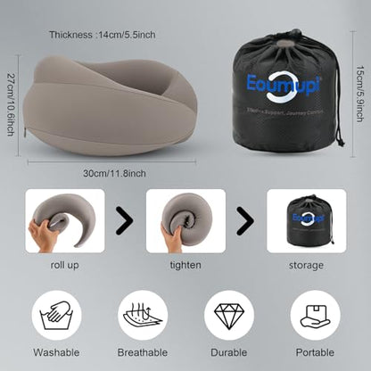 Neck Pillow Airplane,Plane Pillow for Long Flight,Travel Pillow Gray - color: Gray