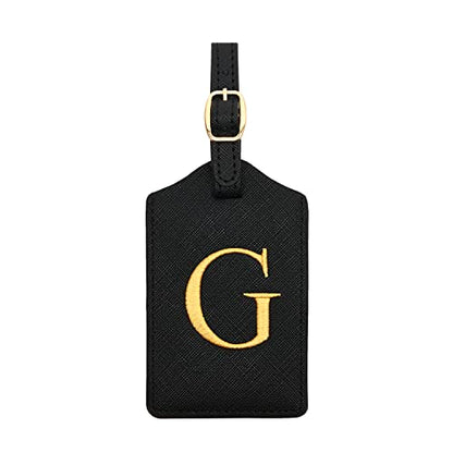 Luggage Tag PU Leather for Suitcase Baggage Handbag Travel Bag Label Suitcase Tag Label Tag w. Name Card & Privacy Cover (G) - style: G