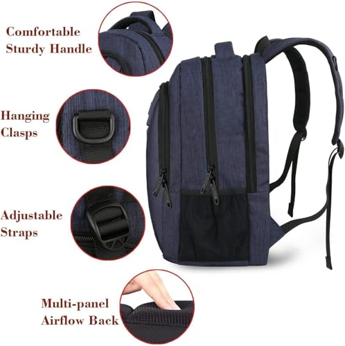 MATEIN Blue Laptop Backpack, Slim Travel Backpack with Laptop Compartment - color: Blue, size: 15.6 Inch