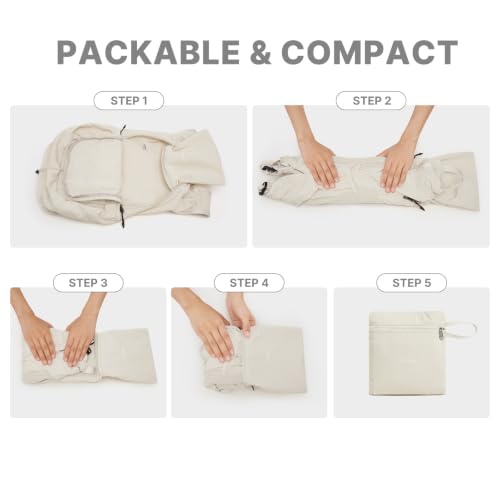 G4Free 20L Lightweight Packable Hiking Backpack for Women Men - color: Beige