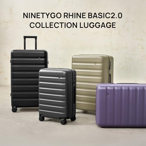 NINETYGO Carry On Luggage 22x14x9 Airline Approved, 20 Inch Luggage with Smooth Spinner Wheels, Lightweight, Hard Shell PC Suitcase Carry-On, Travel Luggage, TSA Approved (Purple, Rhine Basic2.0) - color: 03-Purple (Basic2.0), size: Carry-On 20-Inch