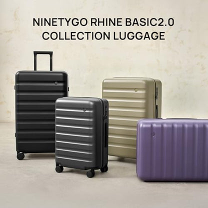 NINETYGO Carry On Luggage 22x14x9 Airline Approved, 20 Inch Luggage with Smooth Spinner Wheels, Lightweight, Hard Shell PC Suitcase Carry-On, Travel Luggage, TSA Approved (Purple, Rhine Basic2.0) - color: 03-Purple (Basic2.0), size: Carry-On 20-Inch