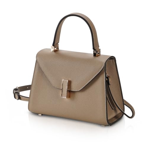 Women Satchel Bag Shoulder Handbag Top Handle Purse - color: Taupe