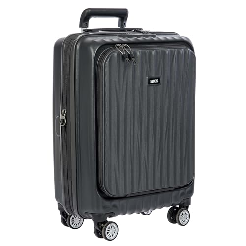 Bric's Cervia 2pc Hardside Expandable Luggage Set, 360° Spinner Wheels, Lightweight Checked Suitcase, TSA-Approved Locks, Durable, (21”/ 30”), Dark Grey - color: Dark Grey, size: 2 Piece Set (21 with Front Pocket / 30)
