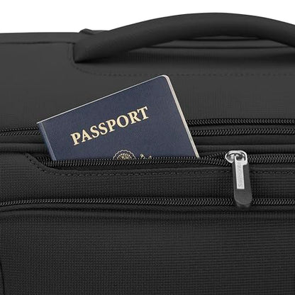 Samsonite Saire LTE Softside Expandable Luggage with Spinner Wheels, Black, Large Checked Suitcase - color: Black, size: Checked-Large Spinner