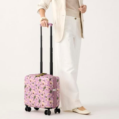 Hardside Mini Adair Spinner Suitcase, Curly Tulips Purple, One Size - color: Curly Tulips Purple