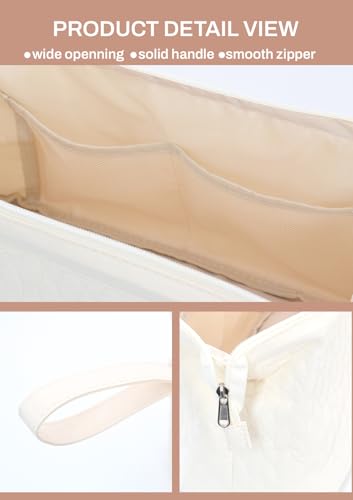 TeeYee Nylon Hair Tools Travel Bag for Dyson Airwrap Quilted Toiletry Bag - color: 002Beige