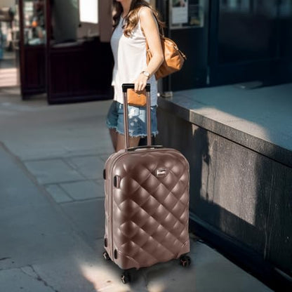 25'' Luggage,Expandable,PC Hardshell Suitcases w/Wheels - color: ROSEGOLD, size: 25 inch Single Piece
