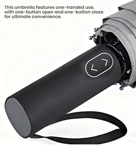 MRTLLOA Compact Golf Umbrella, 10 Ribs Vented Windproof Travel - color: Gray, size: 54 Inch