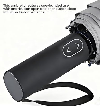 MRTLLOA Compact Golf Umbrella, 10 Ribs Vented Windproof Travel - color: Gray, size: 62 Inch