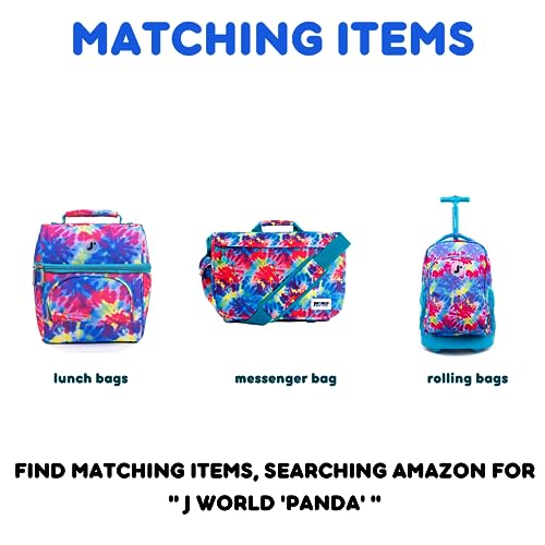 J World Sunny Rolling Backpack for Kids. Roller Bag With Wheels, Panda - color: Panda
