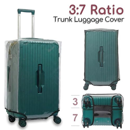 32 Inch Plus Trunk Luggage Cover, Transparent PVC Suitacse Cover, Travel Waterproof Clear Luggage Protector Suitcase Cover - color: Standard (Left Handle), size: 32 inch Plus (Trunk)