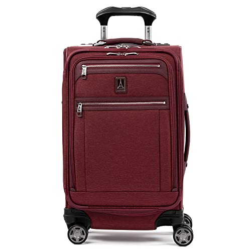 Travelpro Platinum Elite Carry-On Luggage Spinner, Red, 21-Inch - color: Bordeaux Red, size: Carry-On 21-Inch