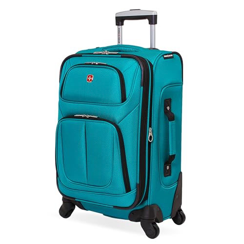 SwissGear Sion Softside 확장 가능, 청록색, 기내 수하물, Sion 기내용 스피너 - color: 청록색, size: 기내 수하물