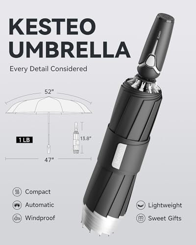 Windproof Travel Umbrella for Rain, Withstand 85MPH Winds, 52 Inch Automatic Reverse Fold Umbrellas Easy Auto Open Close, Portable Compact Umbrella Includes Cover Bag, Perfect for Travel, Car, Commute, Women Men, Backpack - color: Black2