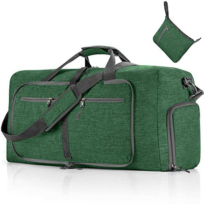 Vomgomfom 65L/85L/115L 접이식 여행용 더플 백, 신발 수납 공간 포함 - color: E 딥 그린, size: 65L