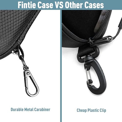 FINTIE Sunglasses Case, Hard EVA Shell Shockproof Sport Glasses Case - color: Black