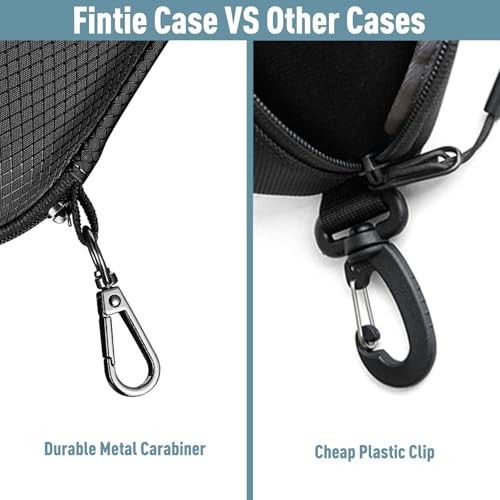 FINTIE Sunglasses Case, Hard EVA Shell Shockproof Sport Glasses Case - color: Black