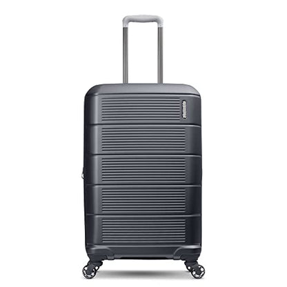 American Tourister Stratum 2.0 Expandable Hardside Luggage with Spinner Wheels, 24-Inch Checked-Medium, Charcoal - color: Charcoal, size: 24-Inch Checked-Medium