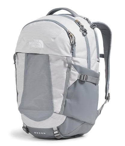 The North Face Women's Recon Everyday Backpack, Wht Mt Mélang/Md Gy-NPF, OS - color: Tnf White Metallic Mélange/Mid Grey-npf