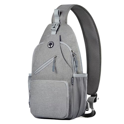 Javolto Crossbody Sling Bag,Small Backpack Men,Hands-Free Shoulder Daypack - color: Grey