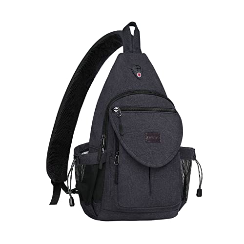 MOSISO Crossbody Sling Bag for Women, Shoulder Backpack, Hiking Daypack Bag - color: Space Gray