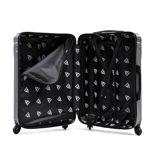 InUSA VASTY Luggage with Spinner Wheels | Durable Lightweight Hardside Suitcase, Travel Bag with Handle and Trolley, 32-Inch Extra-Large Checked Luggage | Grey - color: Grey, size: 32 Inch