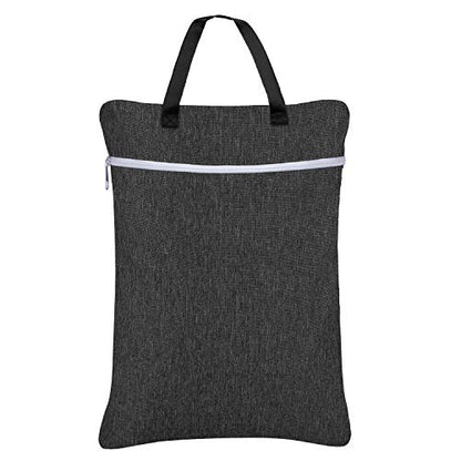 Damero Hanging Wet Dry Bag, Reusable Laundry Wet Bag, Large- Black