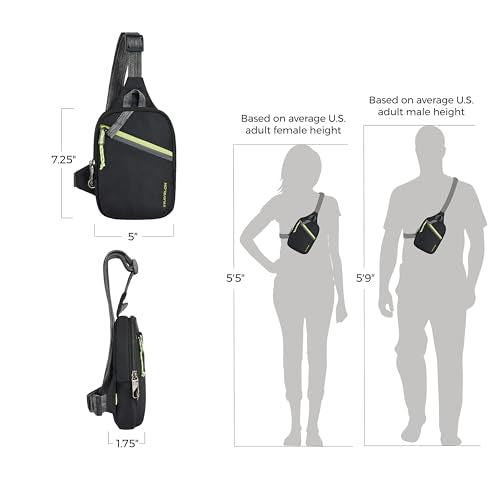 Travelon Anti-Theft Greenlander Compact Sling Bag - color: 제트 블랙