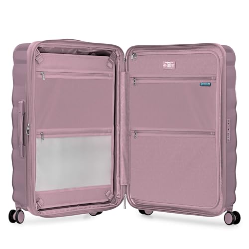 Traveler's Choice Edinburgh II Hardside Spinner Luggage, TSA Lock, Muted Pink, 29" Large - color: Muted Pink, size: 29" Large