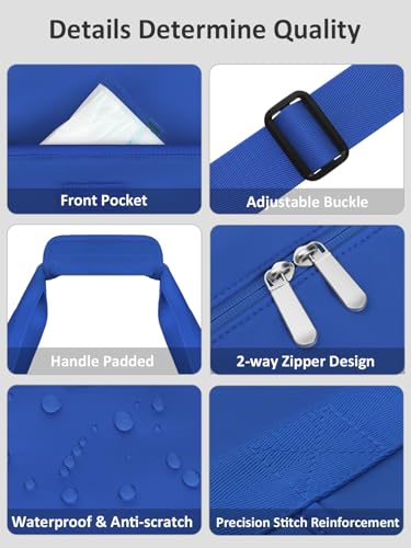 Capolo Expandable Travel Duffle Bag Weekender Overnight Bags for Women Men - color: Royal Blue, size: X-Large