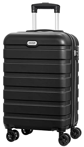 AnyZip Luggage PC ABS Hardside Lightweight Suitcase with 4 Universal Wheels TSA Lock Carry-On 20 Inch Black - color: Black, size: 20" Carry-On