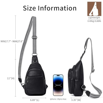 7L Sling Bag Crossbody Bags for Women Fanny Packs Purses Cross Body Bag for Woman Small backpack Travel Shoulder Bag handbags - color: 3-black