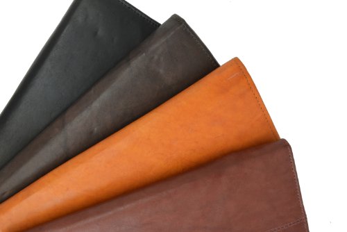 MARSHAL Zip Around Leather Travel Wallet with Passport and Boarding pass Holder - color: Black
