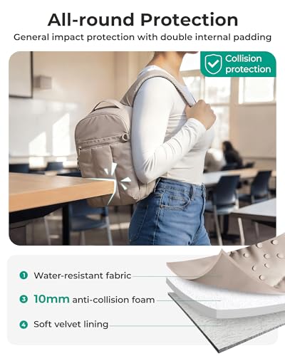 BAGSMART Camera Backpack for Women with Laptop Compartment, Coffee Brown - color: Coffee Brown