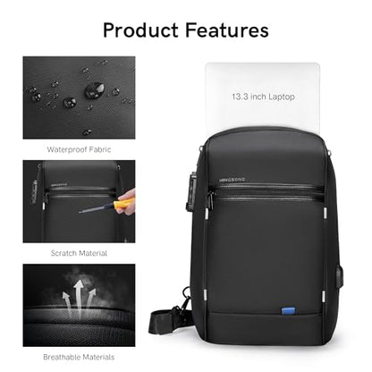 VGOAL Sling Crossbody Bag for Men Anti-theft Chest Shoulder Backpack - color: Fg3165g-us