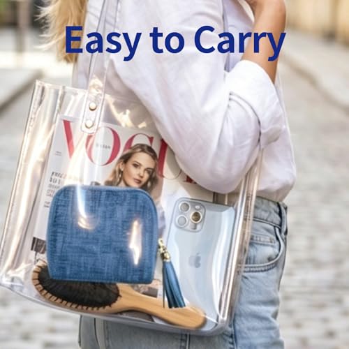 2PCS Small Travel Jewelry Case with Earring Box Mini Jewelry Case - color: 2PCS Light blue