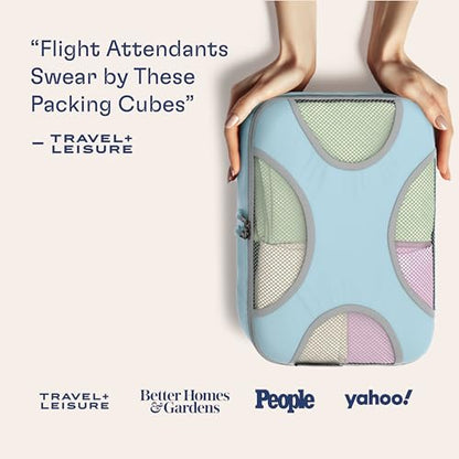 Shacke 8 Set Packing Cubes for Travel, Shoe & Toiletry Bags (Sky Blue) - color: 8 Set - Sky Blue, size: Set of 8