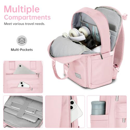 Luggage Sets 5 Pieces, Suitcase Set with Wheels, Suitcases for Women - color: Light Pink-5pcs, style: 5 Piece Set (Backpack)