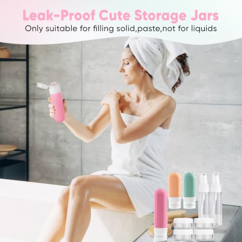 Travel Bottles for Toiletries 18Pack Containers Travel Size Toiletries - color: Green