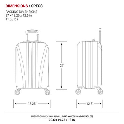 SwissGear 7585 Hardside Expandable Luggage with Spinner Wheels, Black, Checked-Large 27-Inch - color: Black, size: Checked-Large 27-Inch