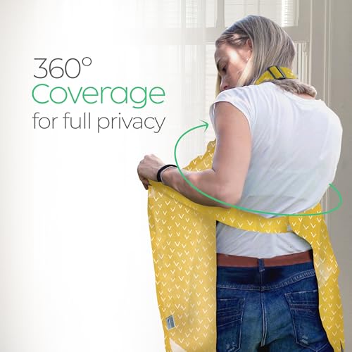 San Francisco Baby Nursing Cover, Breathable 360° Nursing Cover Up, Privacy Breastfeeding Blanket - Luxury Yellow - color: Luxury Yellow