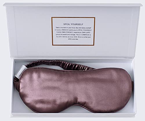 ZIMASILK Adjustable 100% 22 Momme Mulberry Silk Sleep Mask - color: Plum Wine