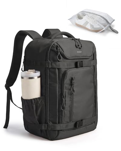 BAGSMART Travel Backpack for Women & Men, 17-Inch Laptop Carry on Backpack - color: Black