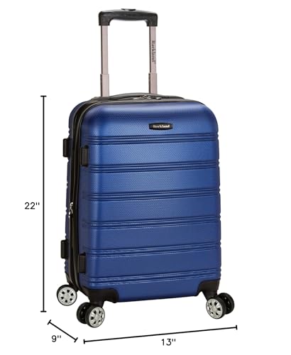 Rockland Melbourne Hardside 2 Piece Expandable Spinner Wheel Luggage Set, (20"/28"), Blue - color: Blue, size: 2 Piece (20"/28")