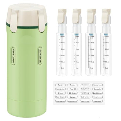 4 in 1 Travel Dispenser Bottle, 4 X 30ML/Pack Toiletries Containers - color: Green