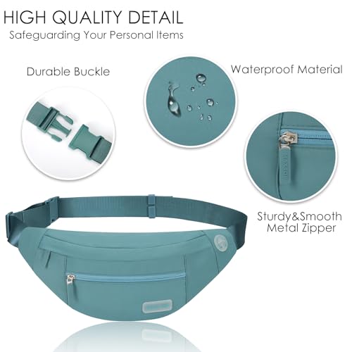 Small Crossbody Bags Sling Fanny Pack for Men with Adjustable Straps - color: Dark Green, size: Large